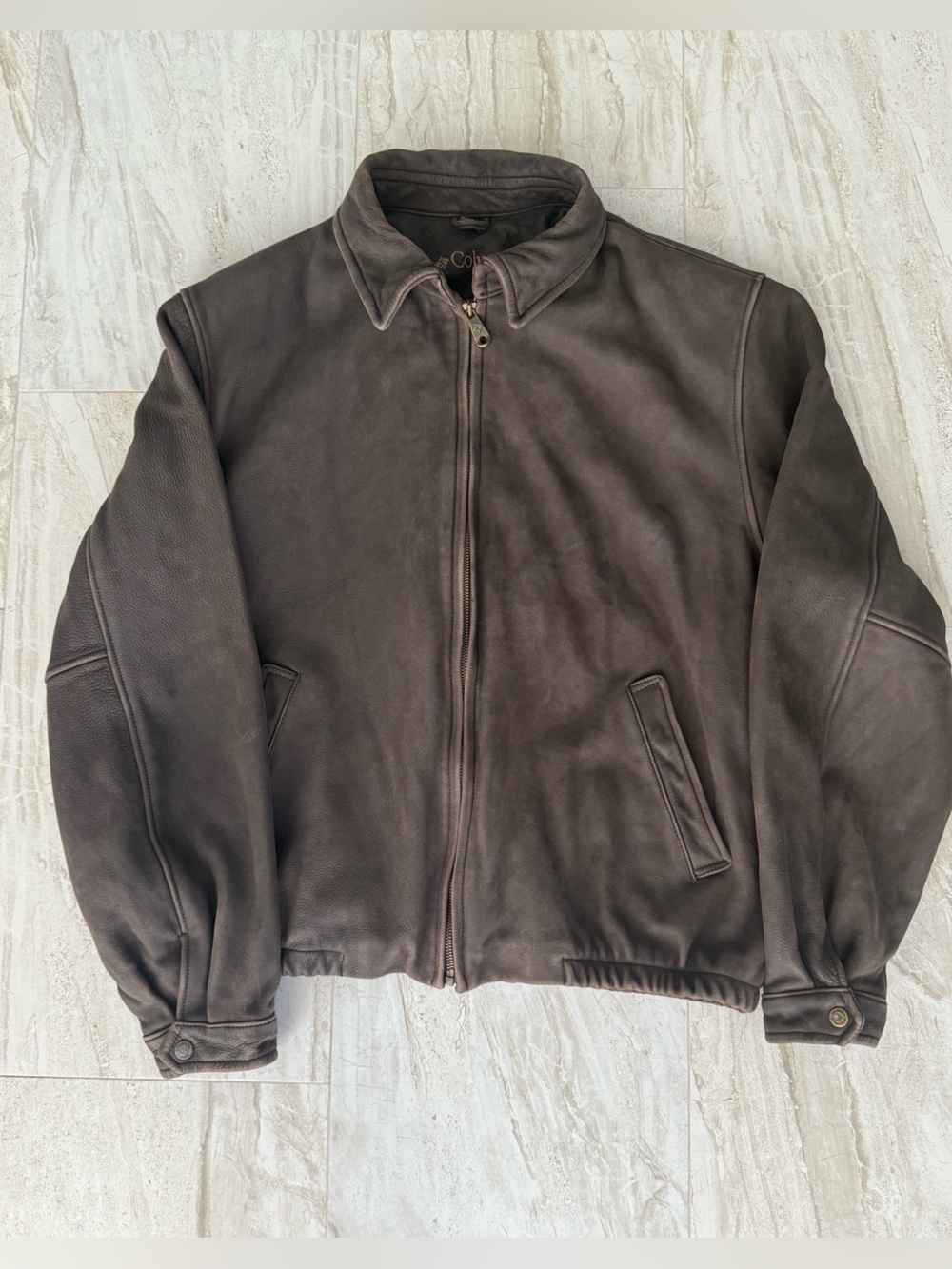 Vintage 100% Leather Columbia Jacket
